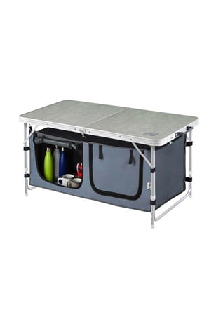 Haegs Saklama Dolaplı Kamp Masası, Outdoor Kamp Mutfağı, Kamp Dolabı, Katlanabilir Kamp Piknik Masası, Seyahat Mutfağı, Mutfak Dolabı, Depolama bölmeli, Dış Mekan Mutfağı 90x50cm - Kumaş Desenli