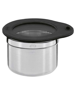 Rösle Silikon ve Cam Kapaklı Saklama Kabı Paslanmaz Çelik 0,3 Lt
