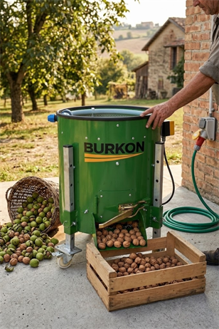 Burkon 90 lt 35 kg Sabit Devirli Ceviz Soyma Makinesi