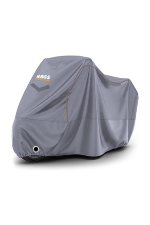 Haegs Motosiklet Brandası, Motor Kılıfı, Örtüsü Dış Mekan Motosiklet Örtüsü Su Geçirmez, Rüzgar, Toz Geçirmez, Motor Scooter Garaj Brandası, Kışa Dayanıklı L 220x95x125 cm - Gri