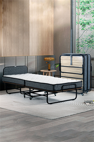 Niron Otel Katlanır Yatak 90x200 cm Tek Kişilik Yaylı Yatak Ve Karyola