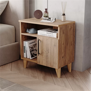 Enda Home Kommen 3 Bölmeli Kapaklı Komodin Atlantik Çam