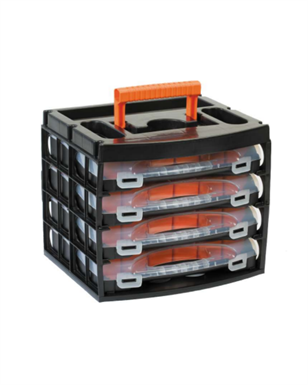 Port-Bag PP08 Poly 4 Çekmeceli Taşınabilir Aksesuar Organizer Seti