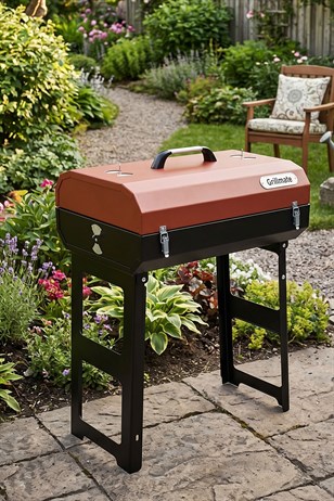 Grillmate Cookout Katlanır Ayak Kilitli Barbekü Mangal-Kırmızı