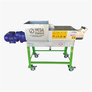 Yeşil HS500 220v 500kg/s Helezonlu Şıra Makinası Üzüm Sıkma Makinası