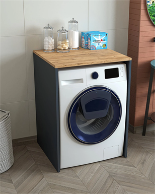 RoomArt Çamaşır Makinesi Dolabı Kurutma Makinesi Dolabı Antasit-Atlantik Çam