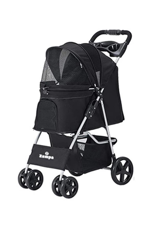 Zampa Favorite 46x78x99 cm Siyah Kedi Gezdirme Arabası