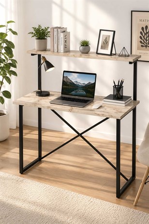 Reyo Falez Çalışma Masası Kitaplıklı, Bilgisayar Masası, Ofis Masası Efes