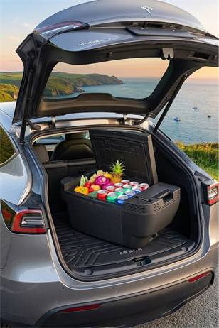 Evacool Tesla Model Y Uyumlu 35 Litre 12,24,220V Kompresörlü Taşınabilir Buzdolabı