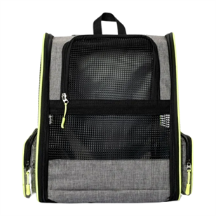 Brave Paws Plastik Fileli Piramit Model Yıkanabilir Kedi ve Köpek Çantası Gri