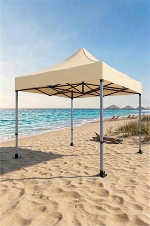 Reyo 3×3 Bagaj Boy Premium Krem Katlanır Çardak (115cm) 