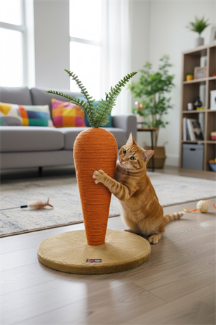 Lotus Pet Design Havuç Tırmalama Tahtası Kedi Tırmalama Tahtası