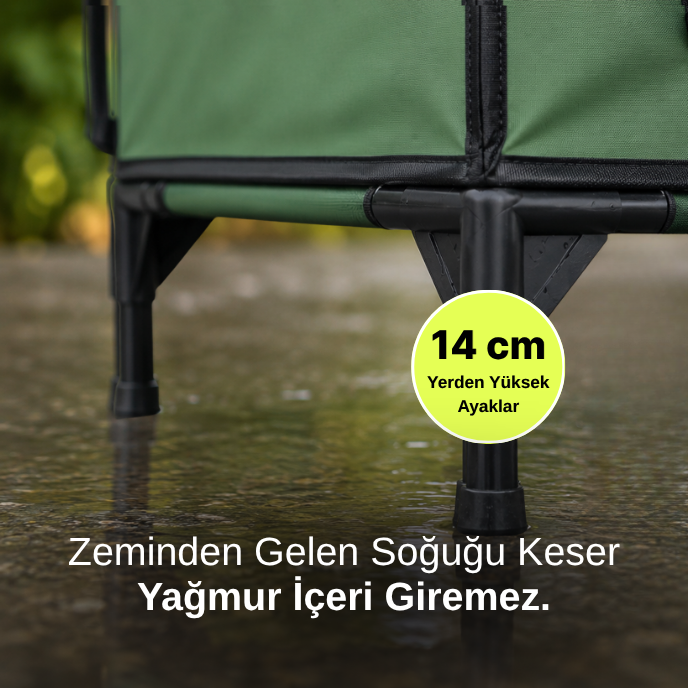 Zeminden 14 cm yüksek kedi evi