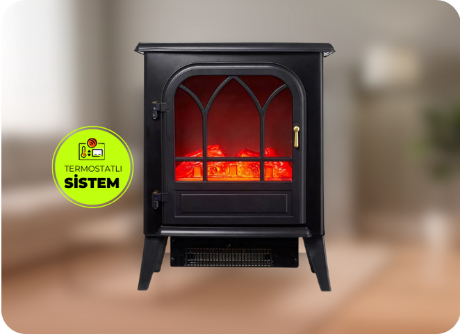 Reyo Stove Lidya 1950W Dekoratif Ayaklı Şömine