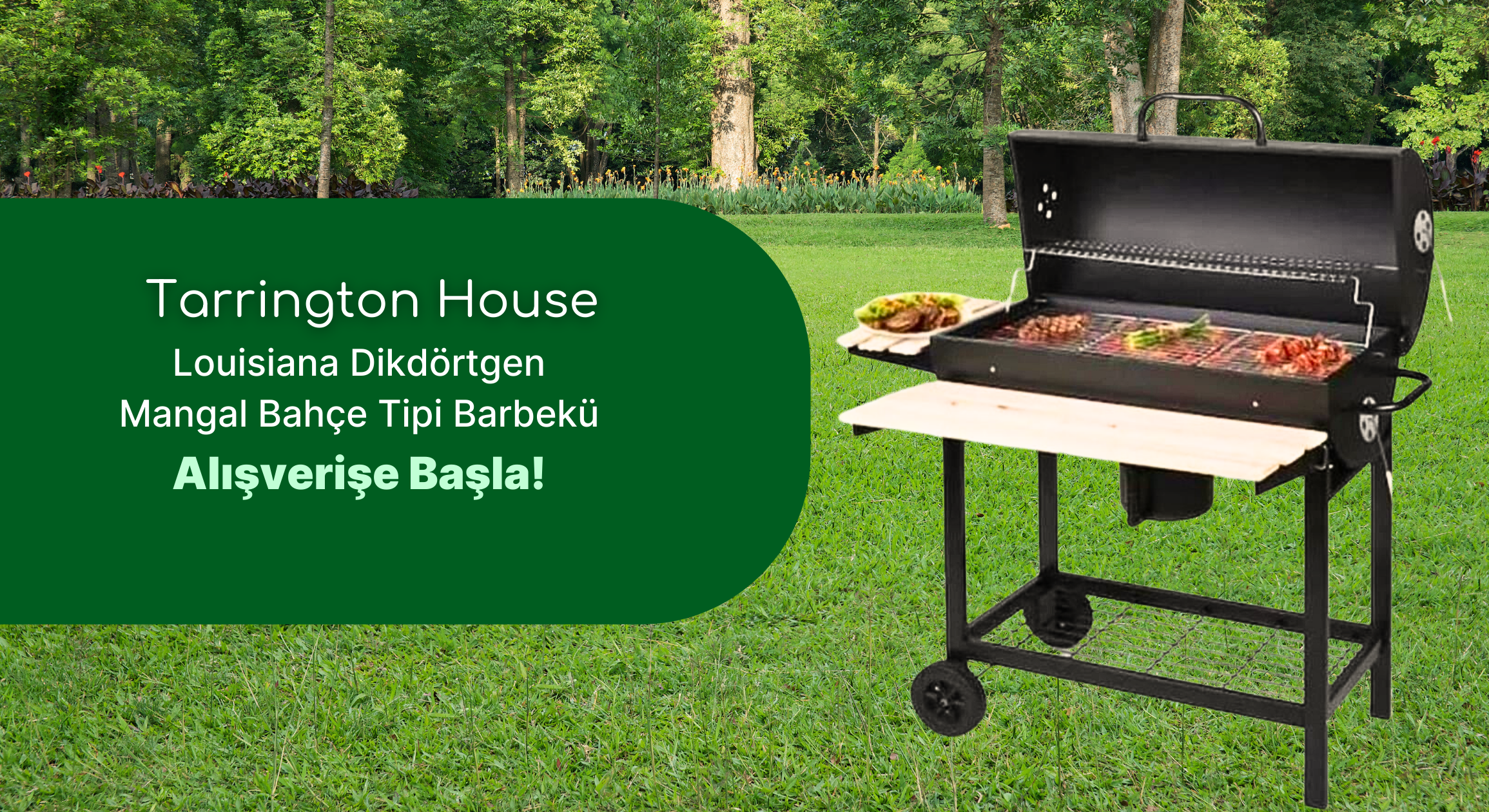 Tarrington House Louisiana Dikdörtgen Mangal Bahçe Tipi Barbekü