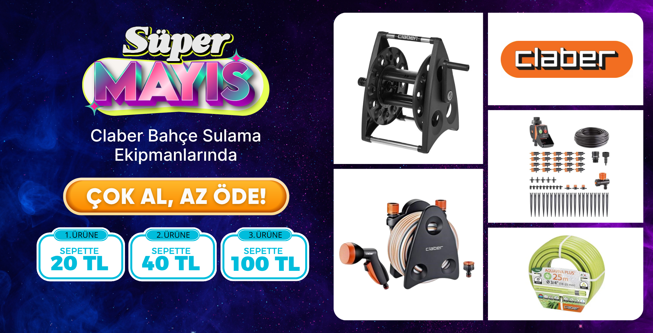 Claber Ürünlerinde Sepette İndirim