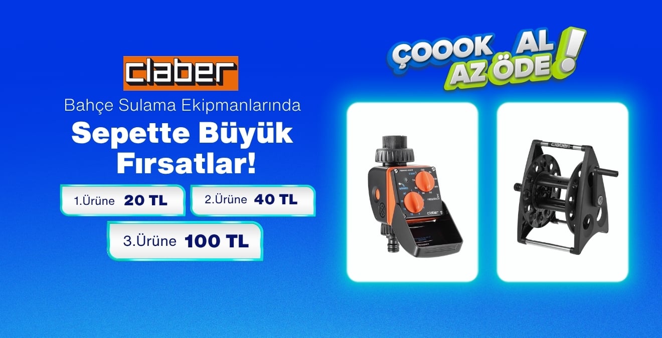 Claber Ürünlerinde Sepette İndirim