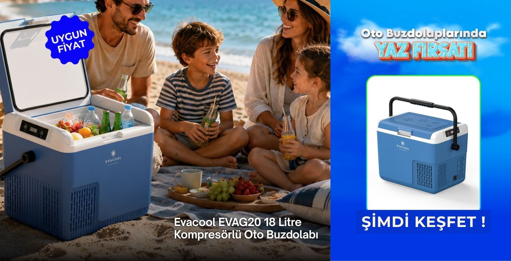 Evacool EvaG20 18 Litre Oto Buzdolabı