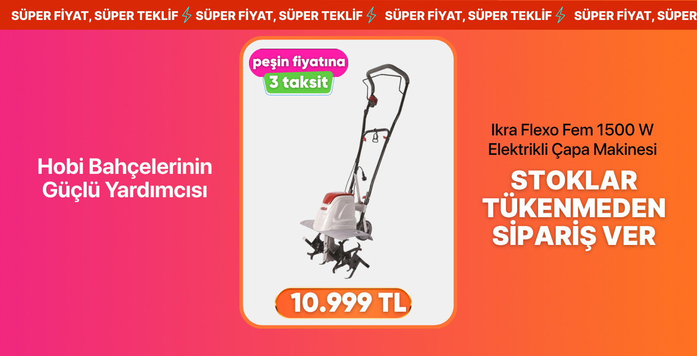 İkra Çapa Makinesinde Büyük Fırsat