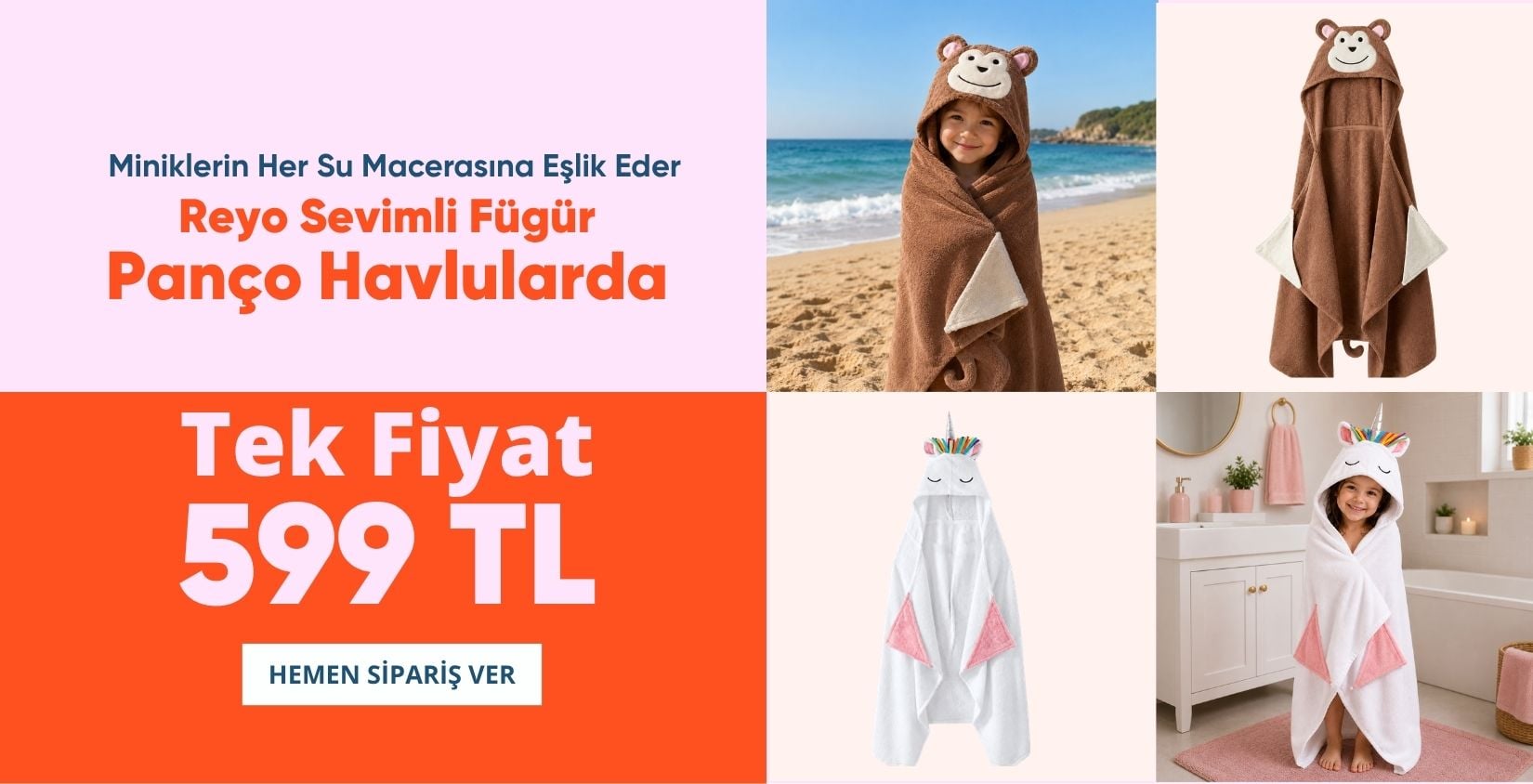 Reyo Figürlü Havlu Pançolar