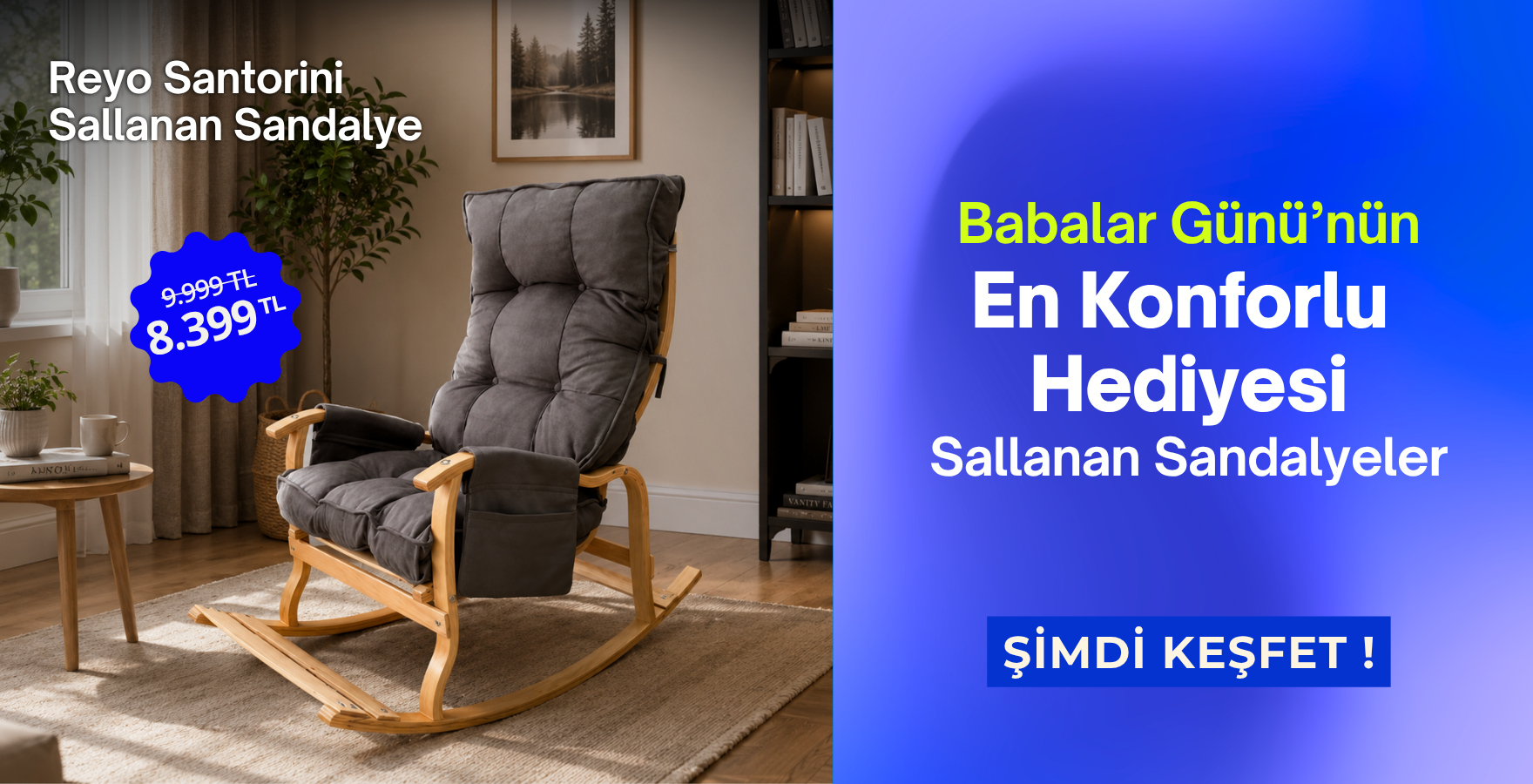 Reyo Santorini Sallanan Sandalye