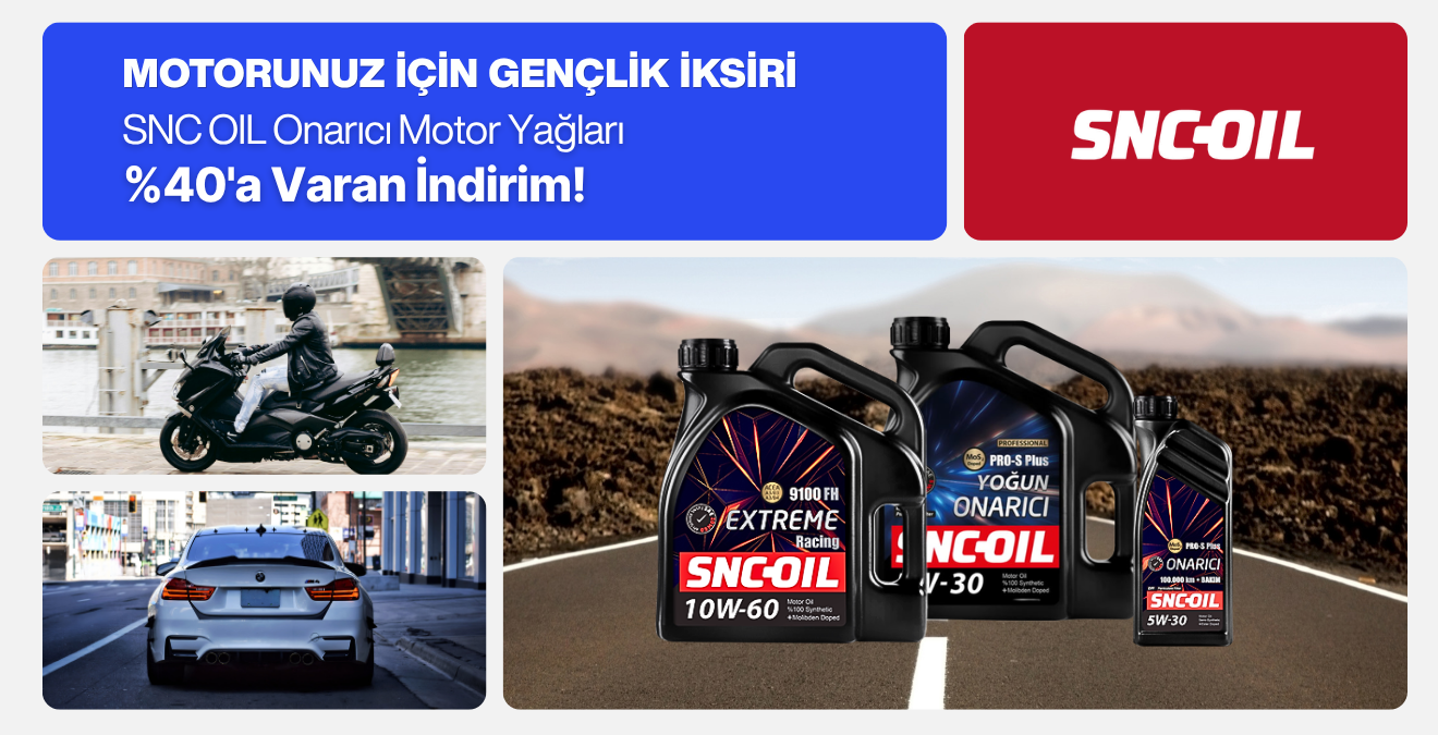 Snc oil motor yağı indirimleri devam ediyor