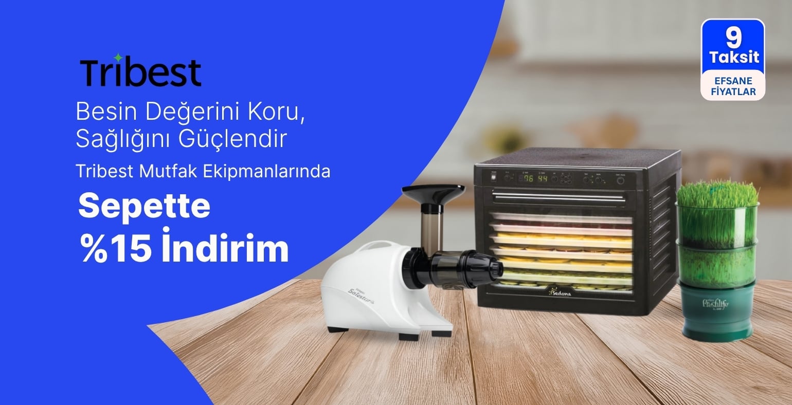 Tribest Ürünlerinde Sepette %15 İndirim