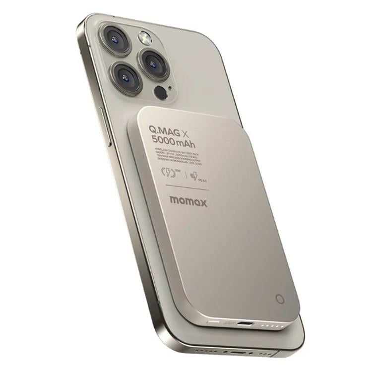 Momax  Titanium Wireless Kablosuz Powerbank 5000mAh MagSafe Uyumlu