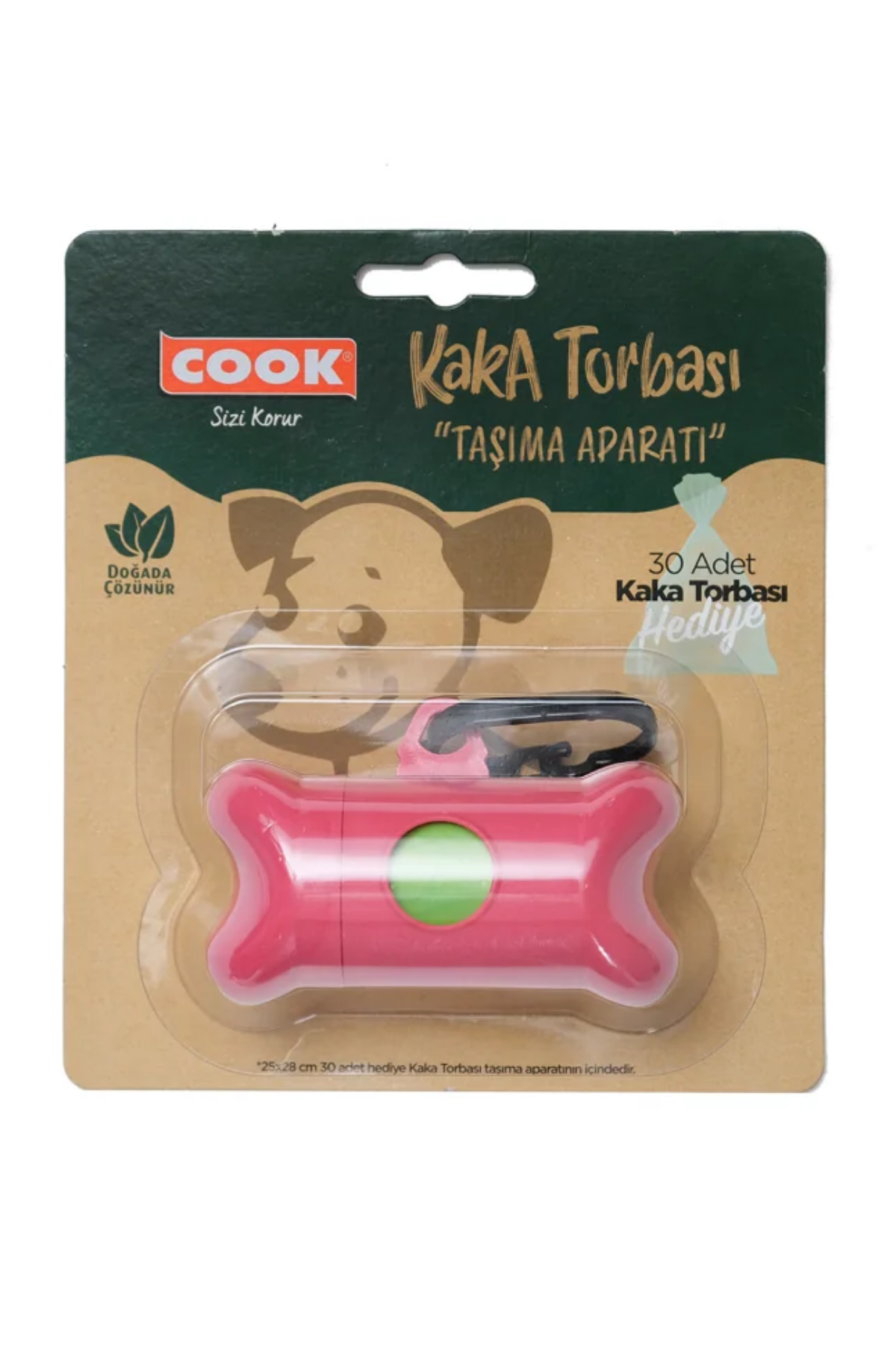 Cook Kaka Torbası Taşıma Aparatı 30'lu Torba Hediyeli Pembe