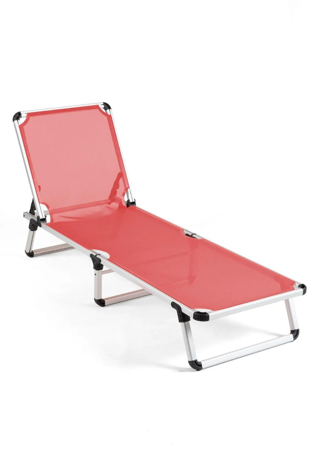 Reyo Katlanır ve Taşınır Şezlong Kırmızı