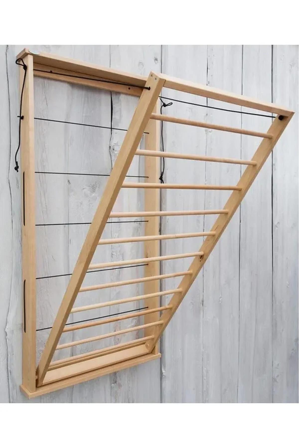 Naturbird Ahşap Yer Kaplamaz Katlanır Ayarlı Askı Kurutmalık