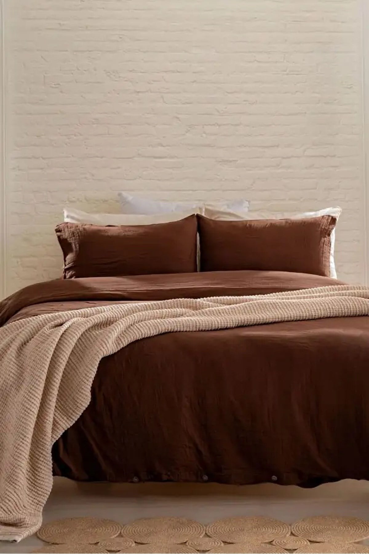 Mylasa Home Area Serisi 240x260 cm Çift Kişilik %100 Pamuk Yorgan, Ultra Yumuşak Dokulu Bej