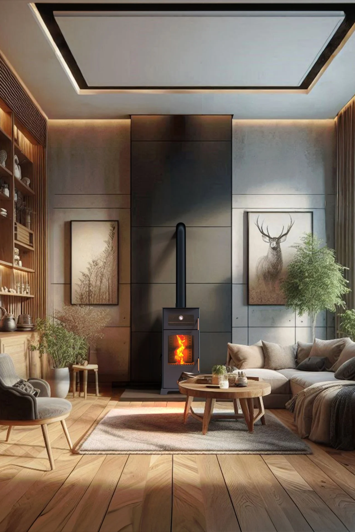Baba's Stove Gold 12KW Kuzine Plus Pelet ve Odun Sobası