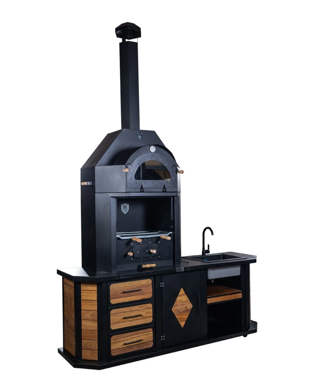 ZS Hermanos Avangarde Granit Evyeli Köşe Fırınlı Barbekü