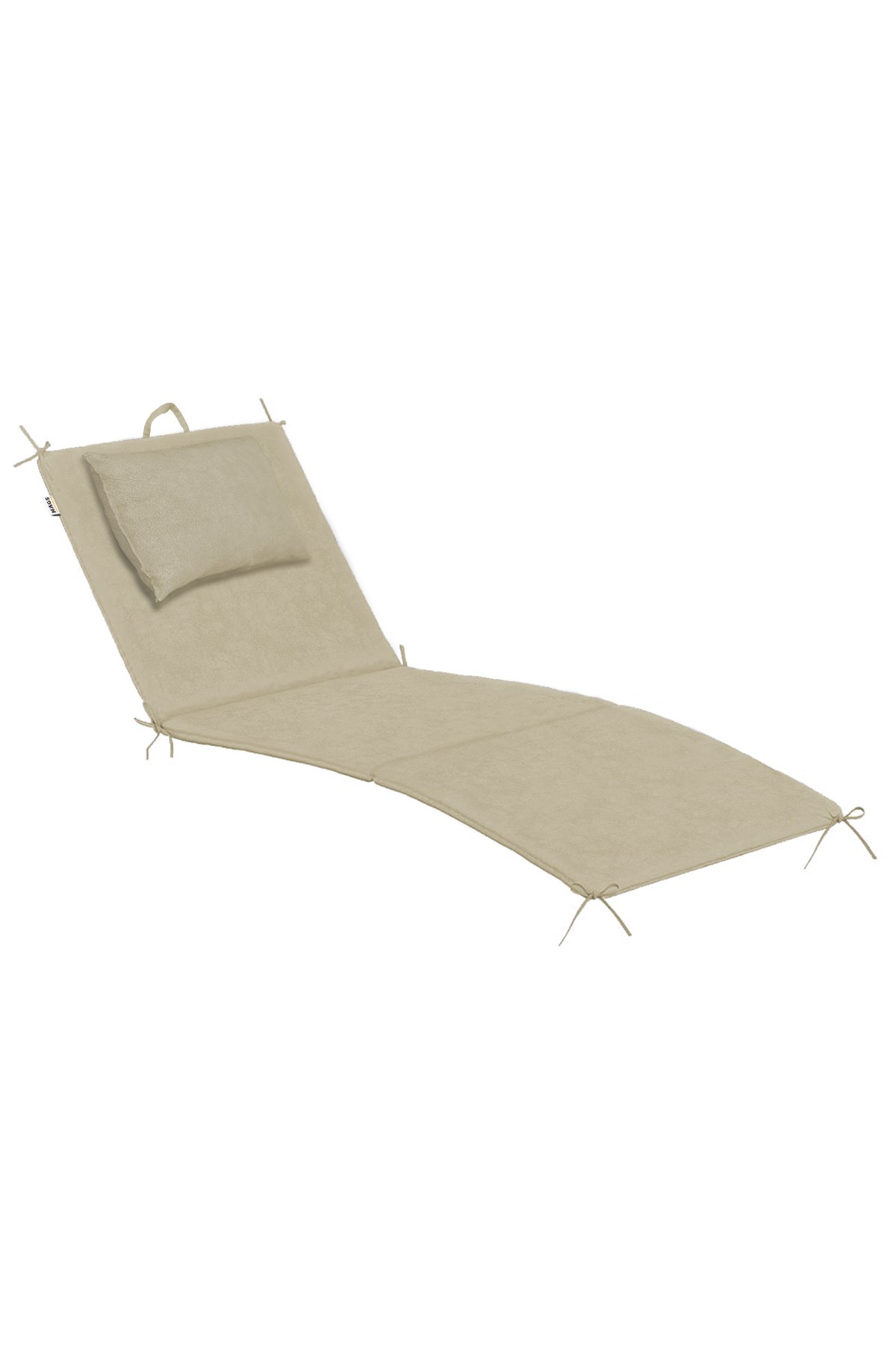 Haegs Şezlong Minderi, Havuz Plaj Outdoor Kamp için Katlanır Sünger Minder, Dış Mekan Süet Kumaş Kılıf, Dış Mekan Mobilyaları İçin Veranda Yedek Minderi 22 Dens / 180x55x4 cm - Bej