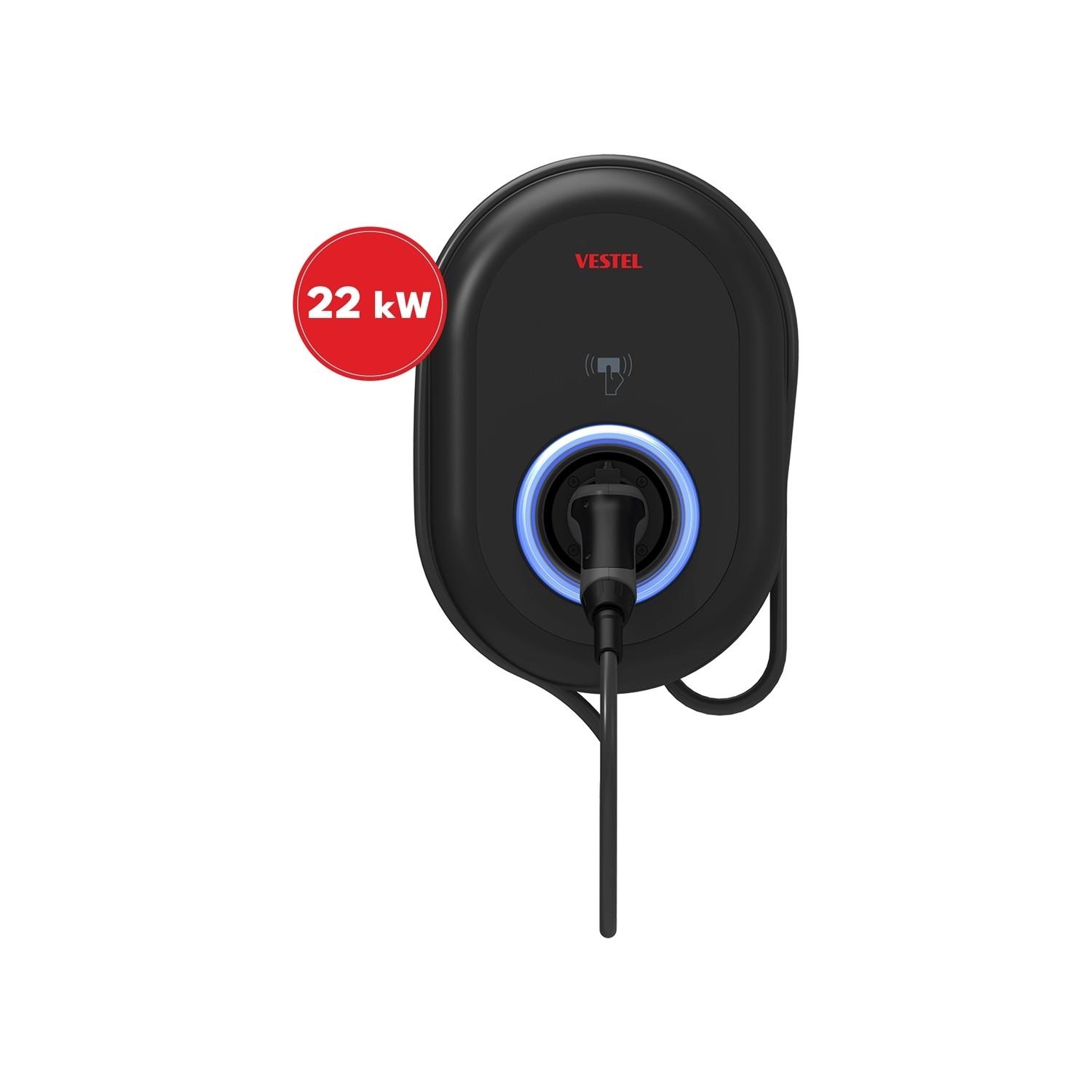 Vestel Elektrikli Araç Şarj Istasyonu EVC04 22KW Kablolu