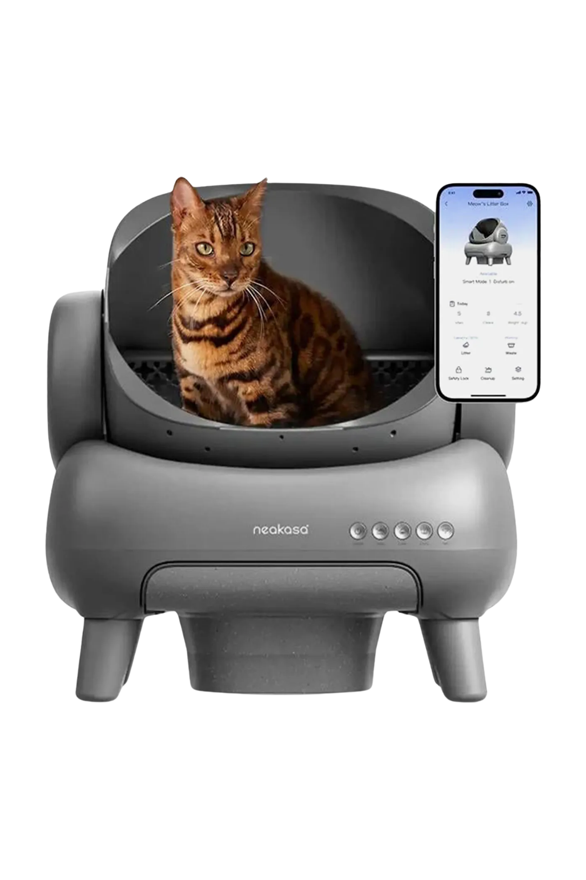 Neakasa Üstü Açık Akıllı Full Otomatik Kedi Tuvaleti, App Kontrol, Uv Temizleme