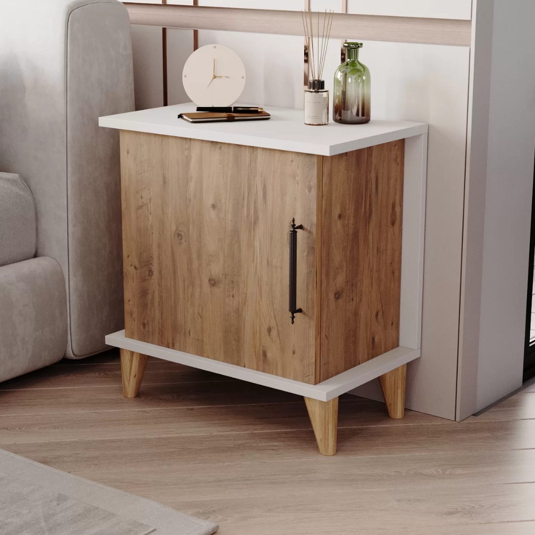 Enda Home Adela Raflı Modern Komodin Atlantik Çam