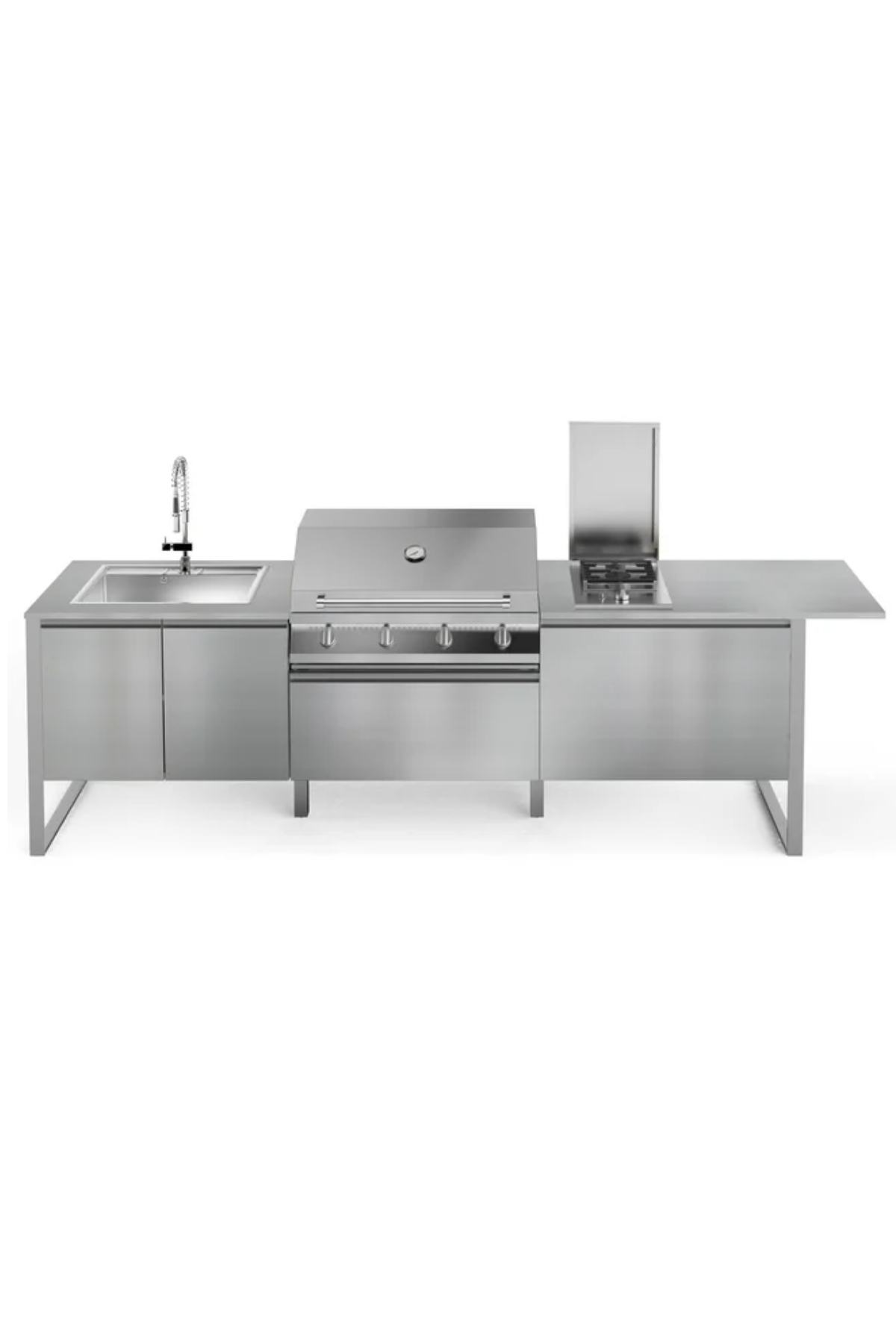 Berfmann Steel Brenta T28 Paslanmaz Çelik Outdoor Barbekü Mutfak Ünitesi