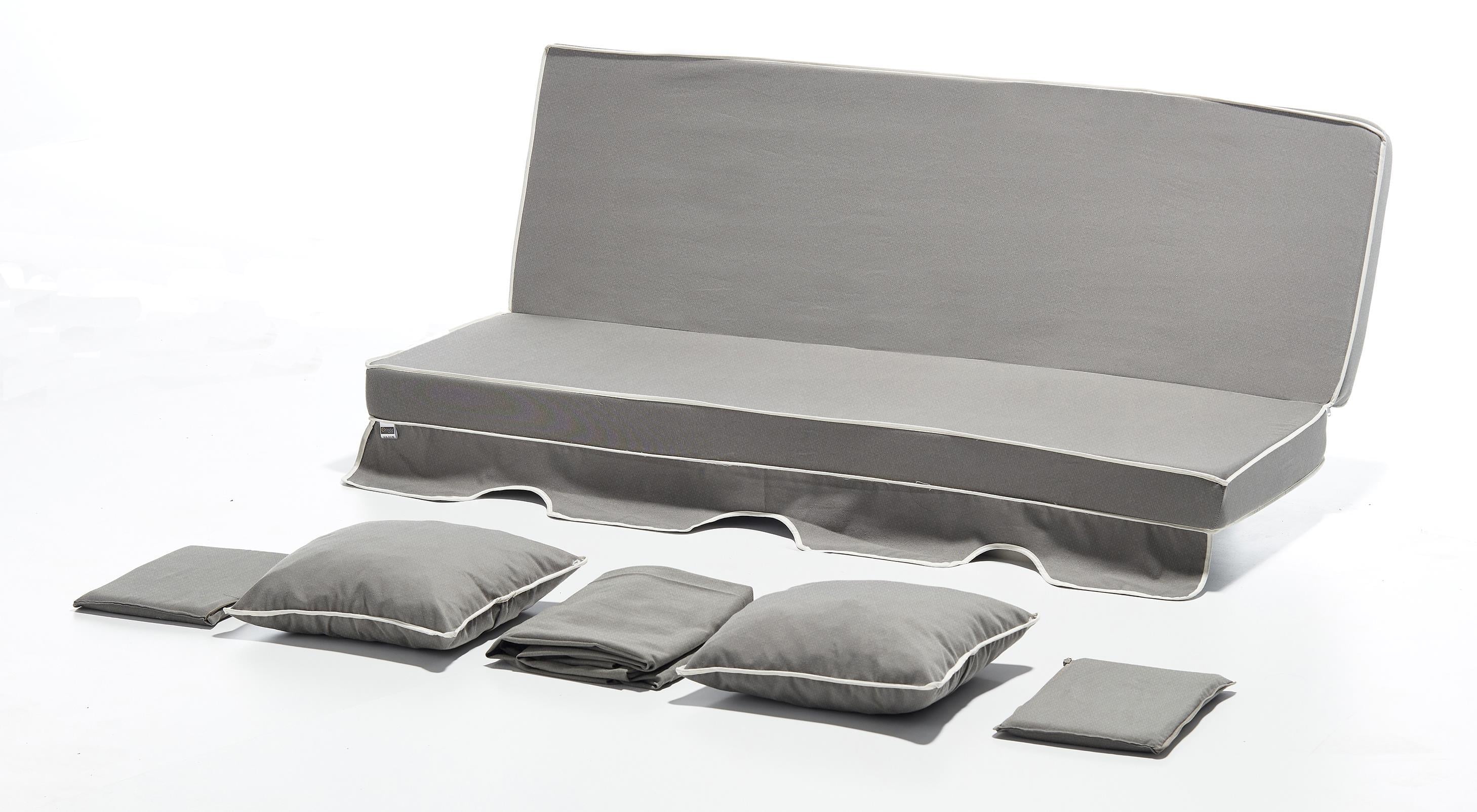 Erinöz Salıncak Minder Kılıf Takımı 3 Kişilik (Süngersiz) - Açık Gri