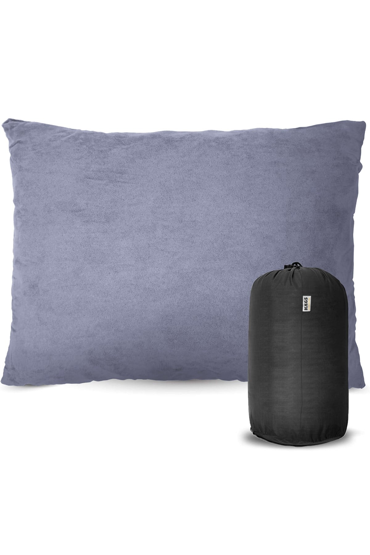 Haegs Kamp Yastığı, Seyahat Yastığı, Silikon Elyaf Dolgulu Hafif Küçük Yastık, Orta Sertlikte, Nefes Alabilir Kılıf, Kamp, Uçak ve Araba İçin İdeal 35x50cm Polar Antrasit