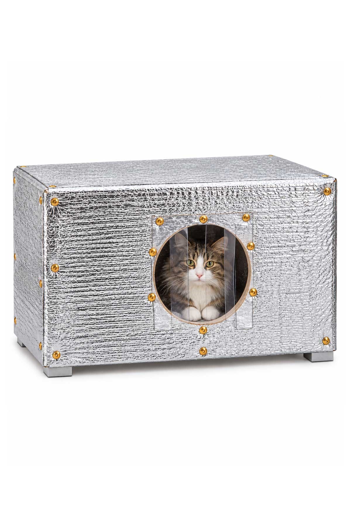 Narım İzalasyonlu Kedi Evi, Kedi Yuvası, Tam Korunaklı 60x37x35 cm Large Kedi Barınağı Rüzgar ve Yağmur Geçirmez, Monteli Teslimat
