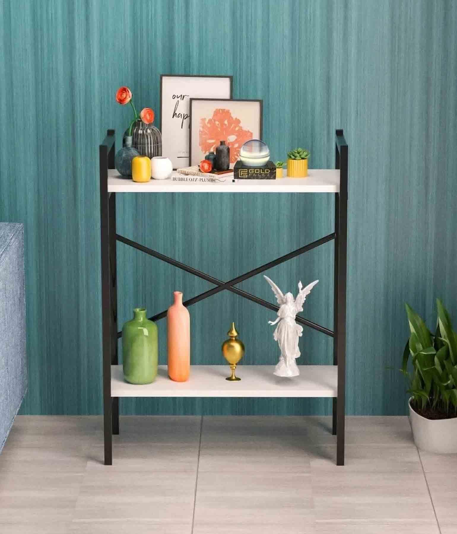 Reyo Mutfak Rafı Metal Ayaklı Banyo Dolabı Çok Amaçlı Raf Kiler Dolabı Ofis Rafı Kitaplık Beyaz