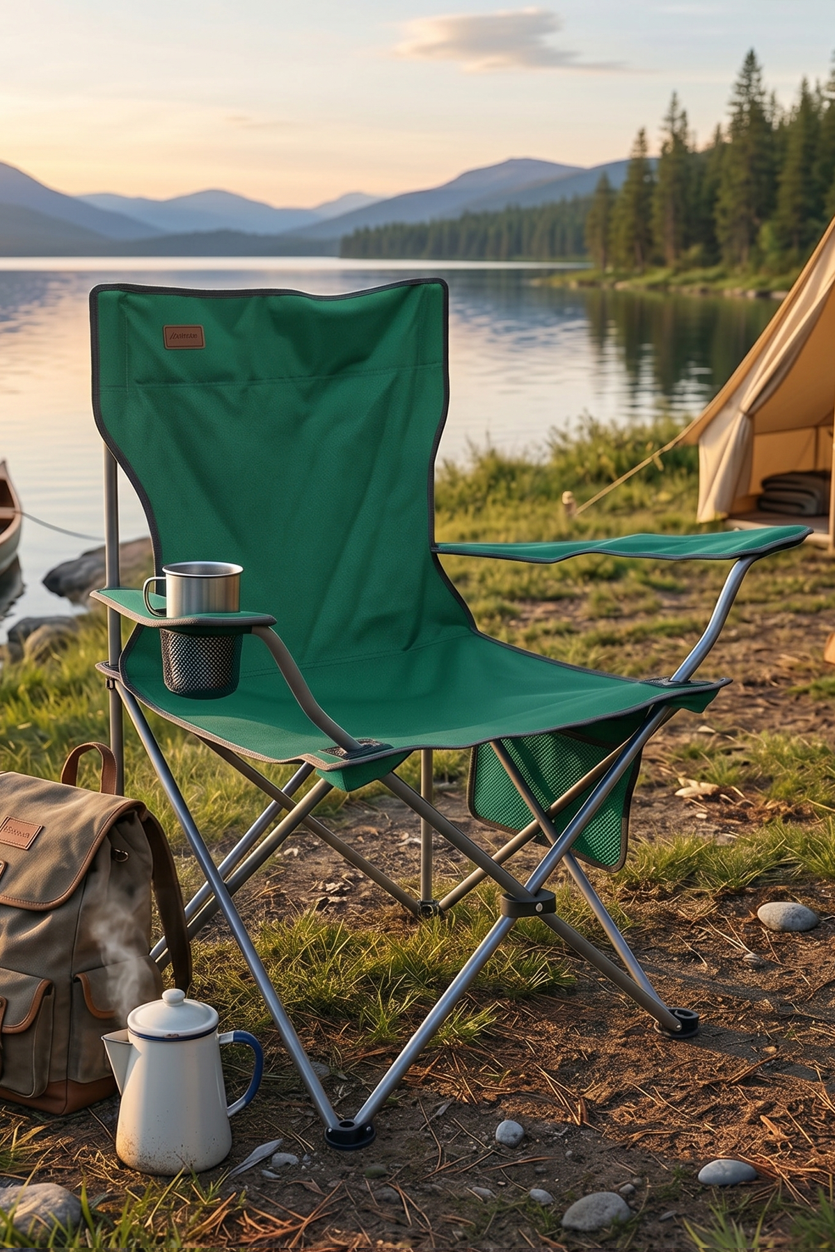 Madfox CampSeat X90 Katlanır Kamp Sandalyesi Yeşil (Taşıma Çantalı)