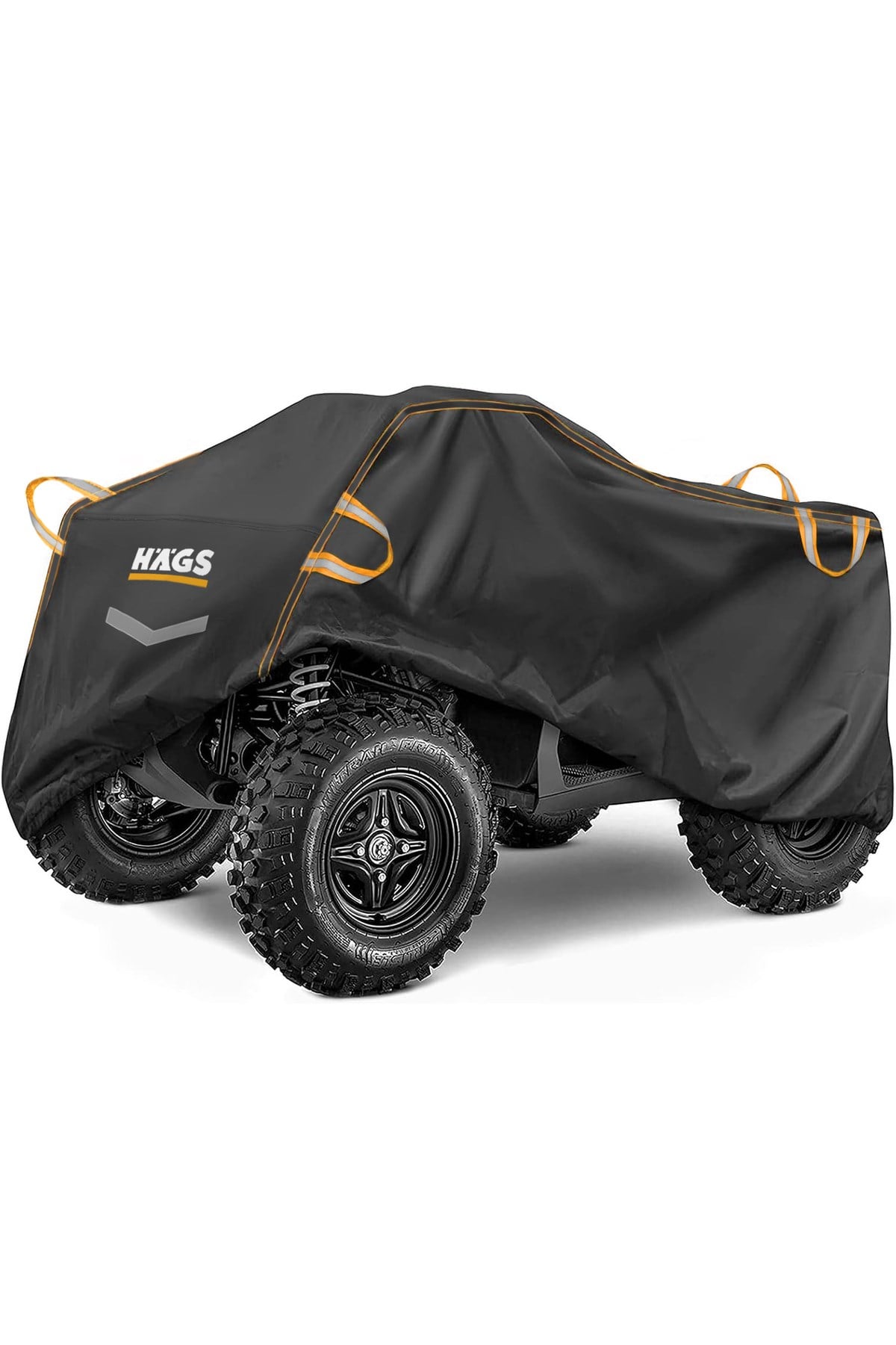 Haegs ATV Brandası, ATV Koruma Kılıfı, Örtüsü Su Geçirmez Dış Mekan Ağır Hizmet Tipi, 4 Mevsim (L-200-95-105cm) - Siyah - Gri