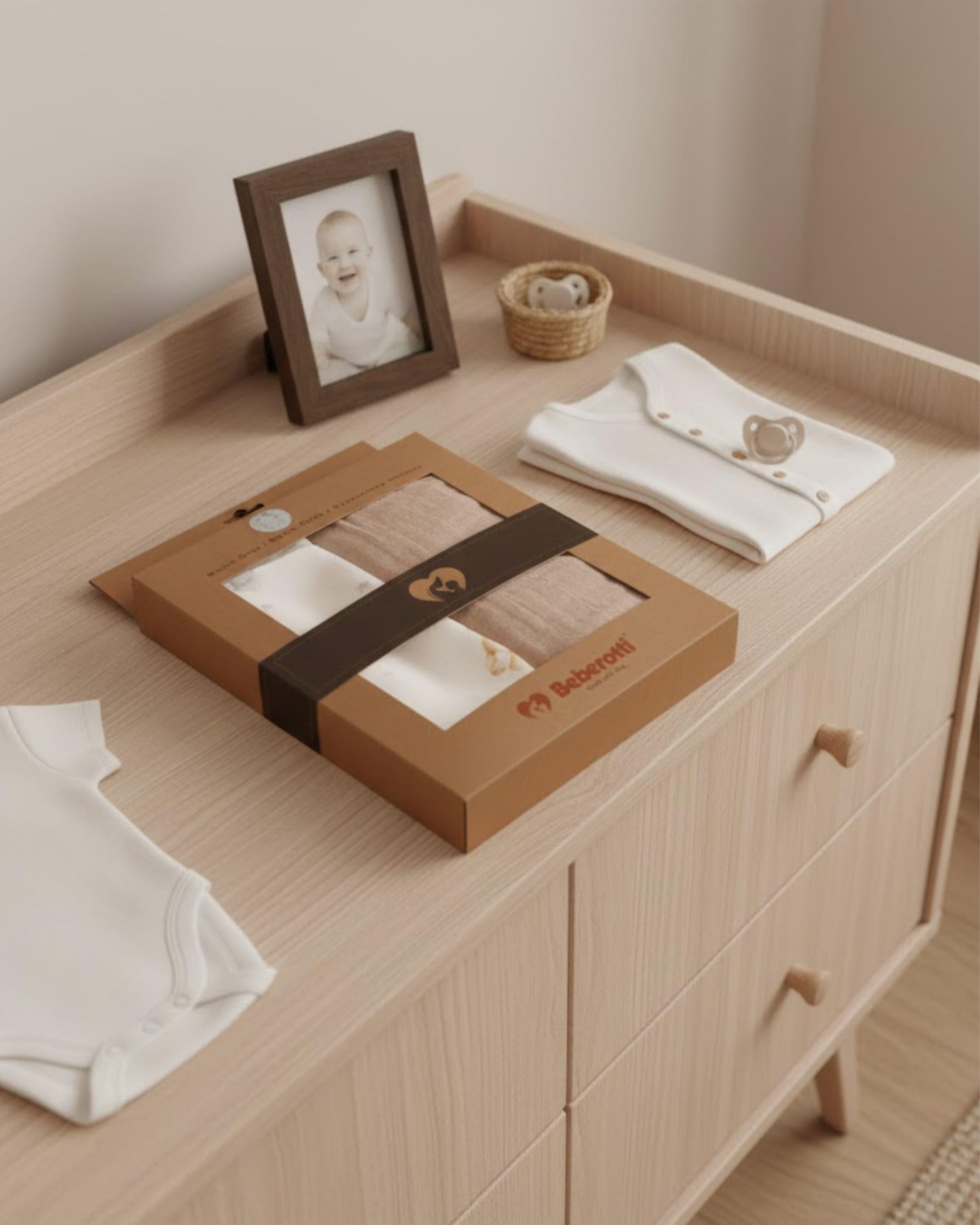 Reyo Beberotti Müslin 2'li Örtü Vizon Ayıcıklı