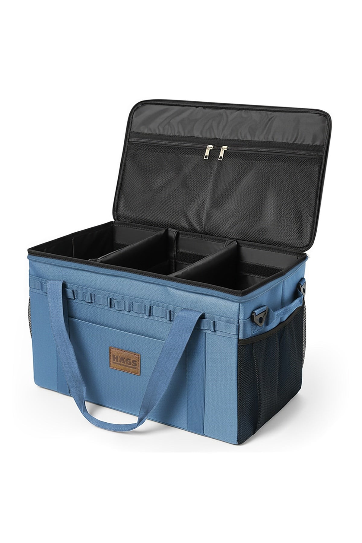Haegs Araba Bagaj Organizer Çanta, Çok Amaçlı Termal Çanta, Araç içi Alet Eşya Düzenleyici, Kamp Malzemeleri, Piknik Çantası, Taktik, Yalıtımlı Soğutucu Yemek Taşıma Çantası, 45 Lt, Mavi