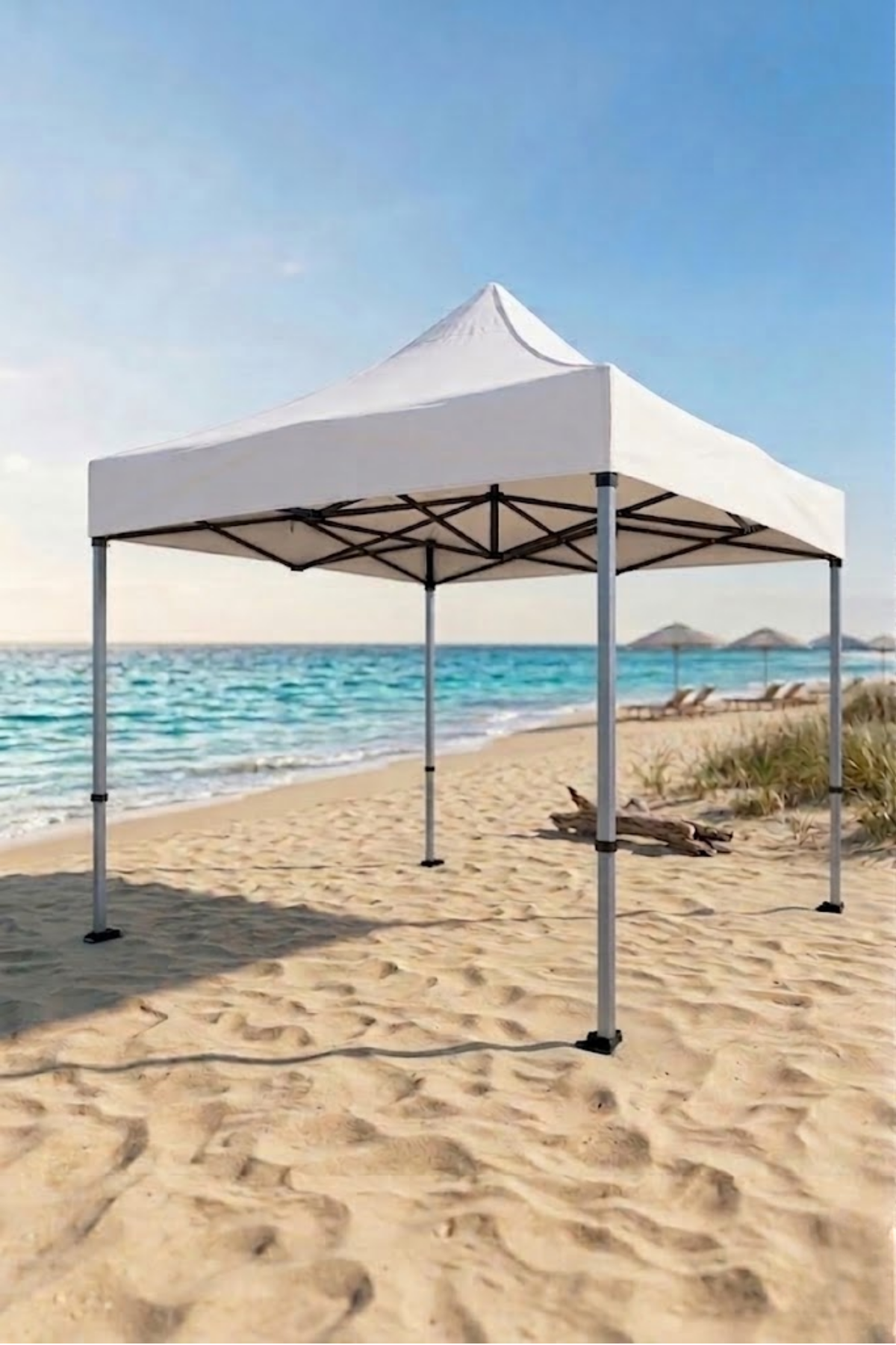 Reyo 3×3 Bagaj Boy Premium Beyaz Katlanır Çardak (115cm) 