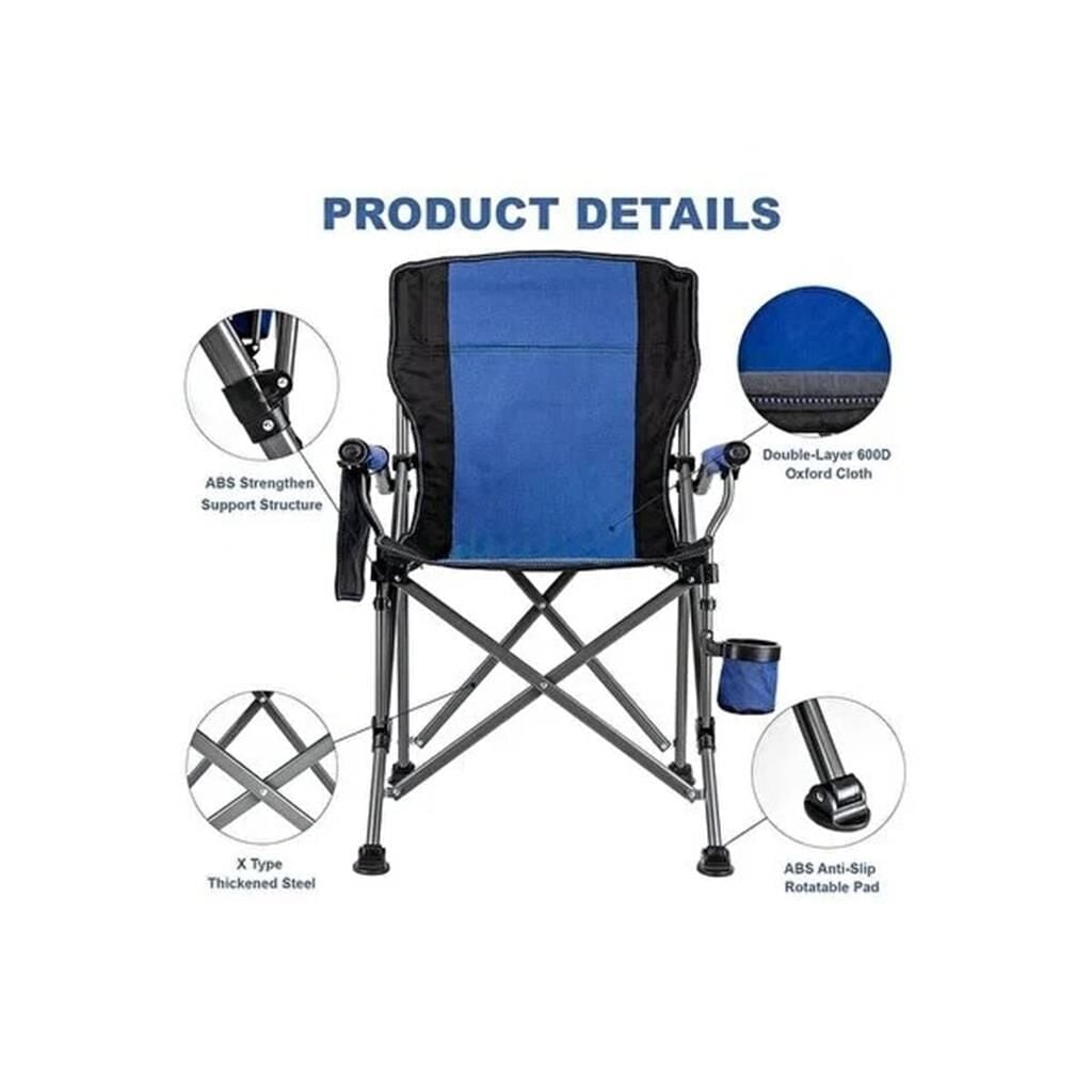 Madfox Roxy Katlanır Kamp Sandalyesi Mavi / Siyah