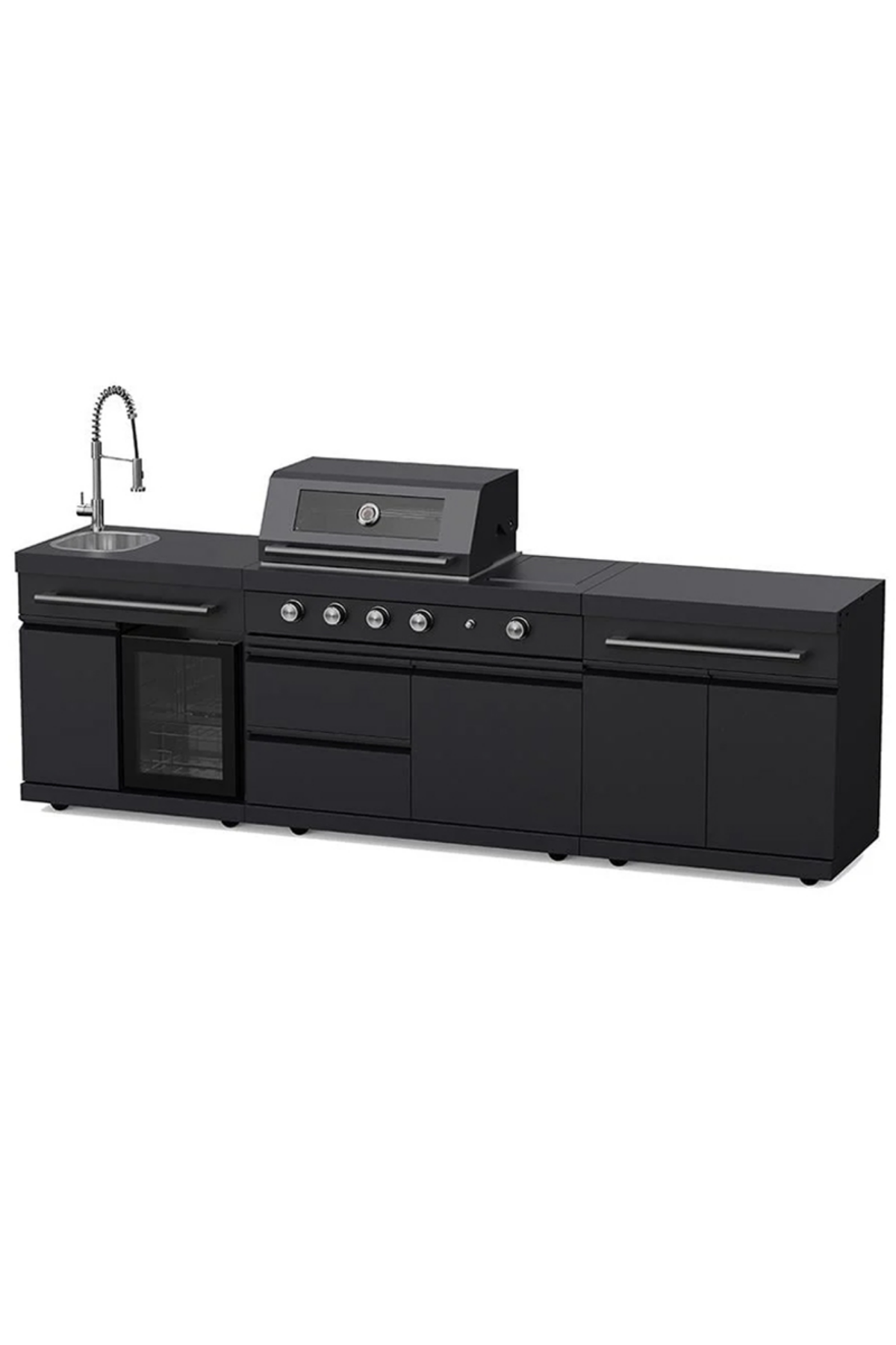 Berfmann BRGG-282MBS 4+1 Barbekü ve Buzdolaplı Outdoor Mutfak Seti